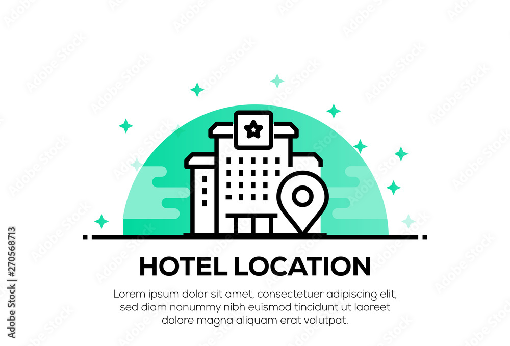 HOTEL LOCATION ICON CONCEPT