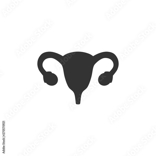 Uterus human icon on a white background