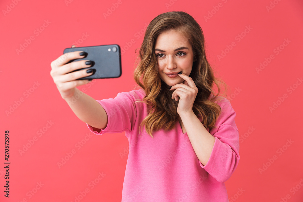 Beautiful young girl wearing casual clothes standing Beautiful young girl wearing casual clothes standing