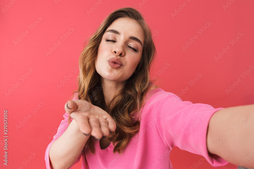 Beautiful young girl wearing casual clothes standing