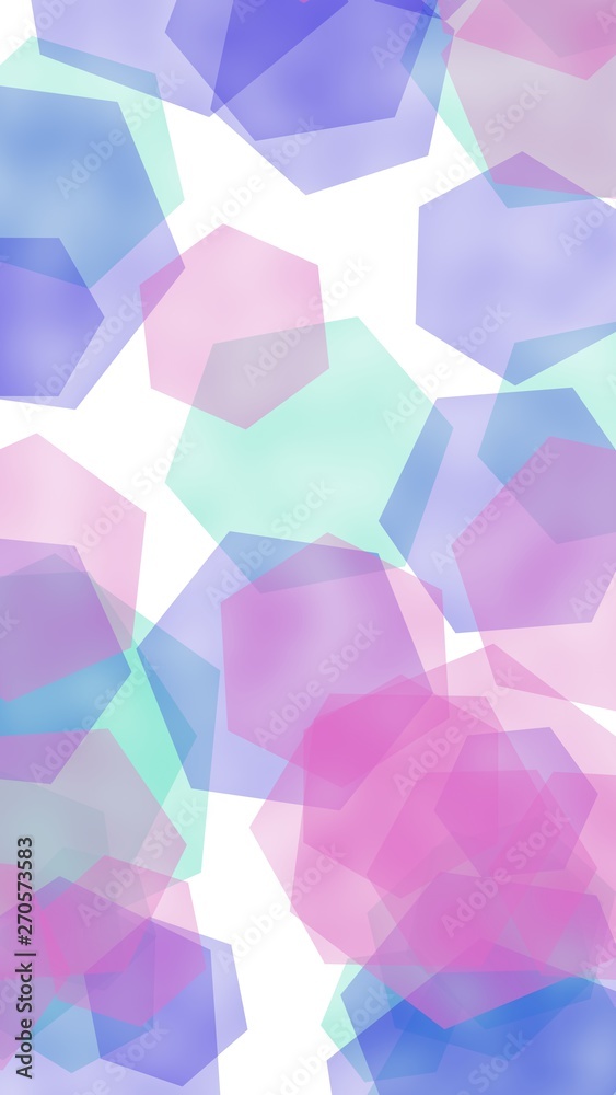 Multicolored translucent hexagons on white background. Vertical image orientation. 3D illustration Multicolored translucent hexagons on white background. Vertical image orientation. 3D illustration