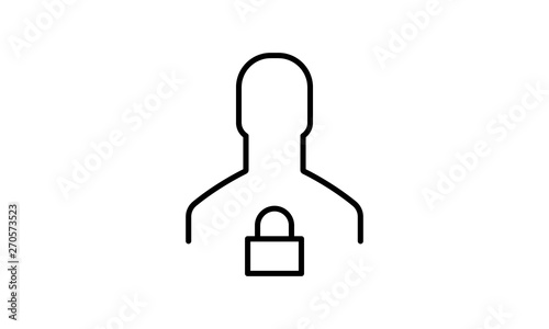 User login or authentication icon for secure account access