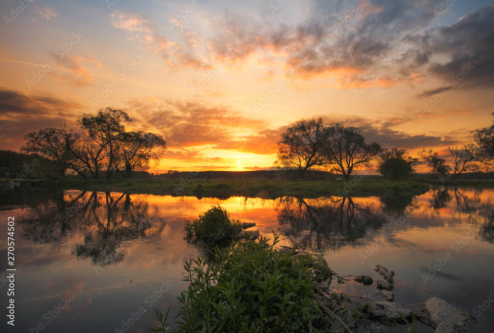 Fototapeta premium double sunset
