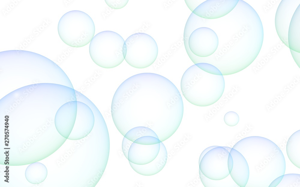 Light blue colored background with purple bubbles. Wallpaper, texture purple balloons. 3D illustration