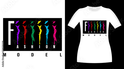 Fashion model for print, shirt, poster.