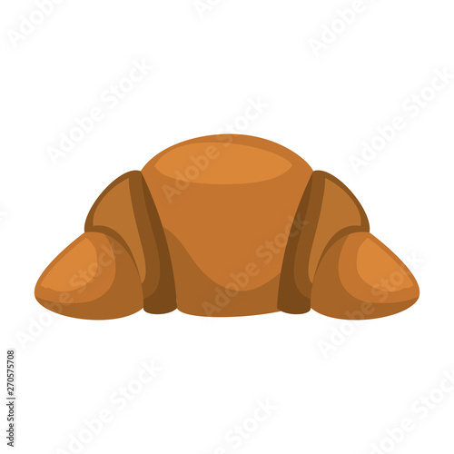 Croissant french bread food Vector illustration
