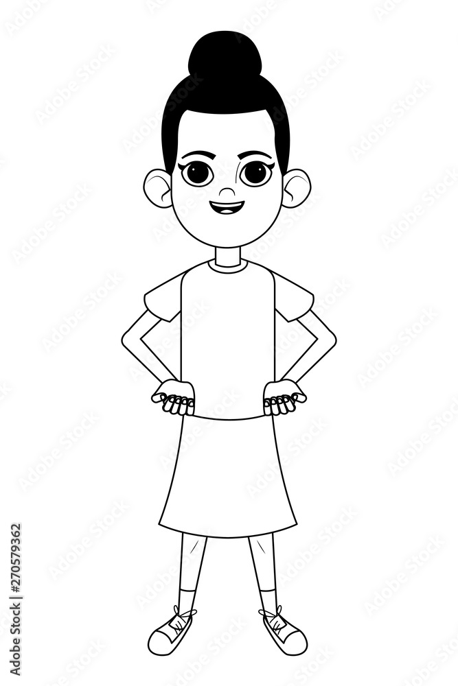 little kid avatar cartoon character black and white little kid avatar cartoon character black and white