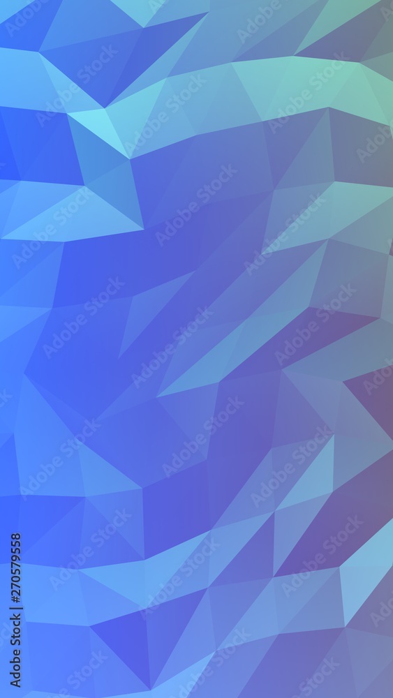 Obraz premium Abstract triangle geometrical blue background. Geometric origami style with gradient. 3D illustration