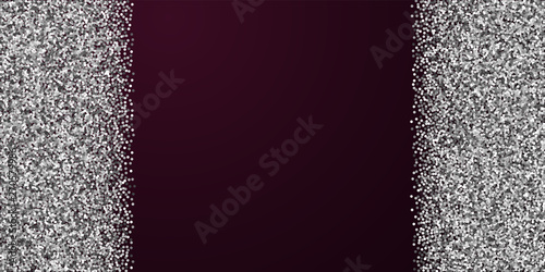 Round silver glitter luxury sparkling confetti. Sc