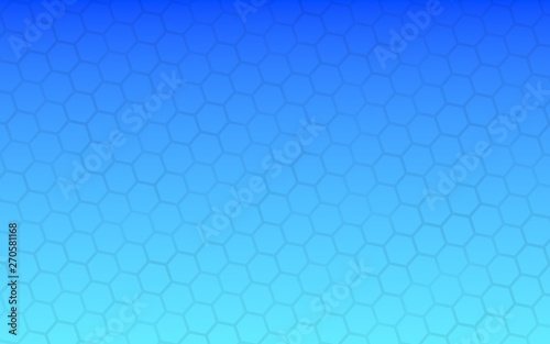 Translucent honeycomb on a gradient blue sky background. Perspective view on polygon look like honeycomb. Isometric geometry. 3D illustration © Plastic man