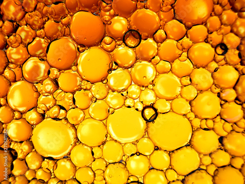 gold yellow beer oil organic abstract texture pattern bubbles macro