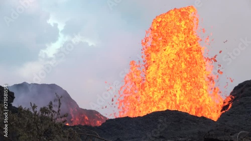 Kilauea Volcano Eruption 2018 - Lava Bursts From Flanks Of Volcano photo