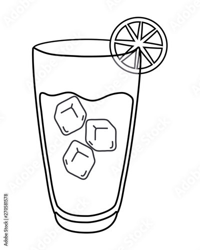 cold alcohol drink in black and white
