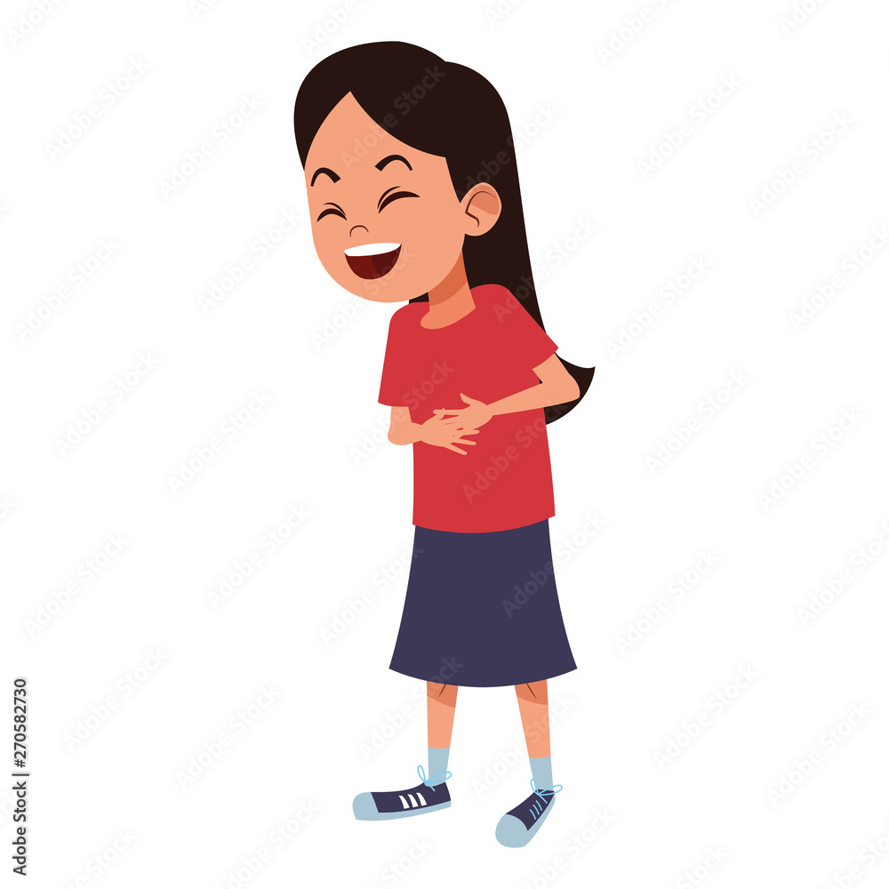 girl laughing hard and touching her stomach girl laughing hard and touching her stomach