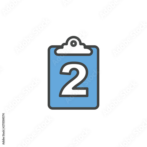 Delivery or Scheduling icon with the number 2 on it - shows 2 times per month