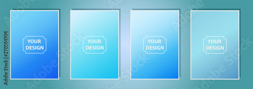 Set of A4 Vector EPS 10 illustration Gradient Background Texture. Template for design, banner, flyer, business card, poster, wallpaper, brochure, smartphone screen, mobile app
