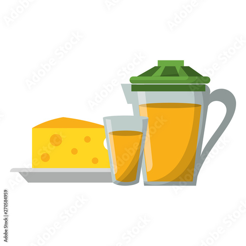 Breakfast morning food cartoons Vector illustration