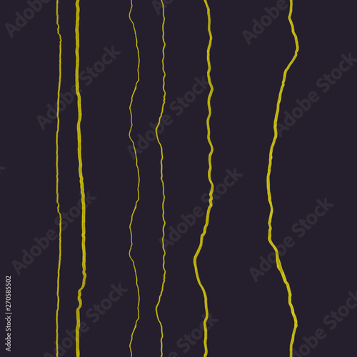 Gold cracks on deep blue seamless pattern - kintsugi concept, yellow crinkles with texture of gold