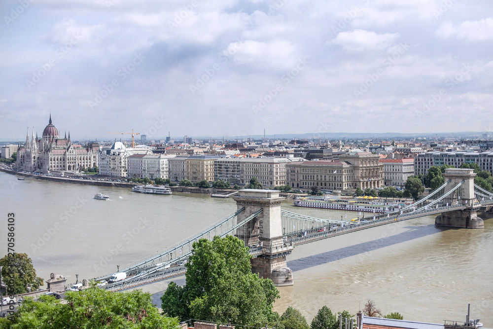 Budapest. Hungary. View of the city by the river Danube