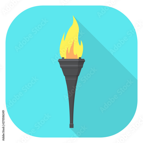 Torch Illustration Vector Flat Icon