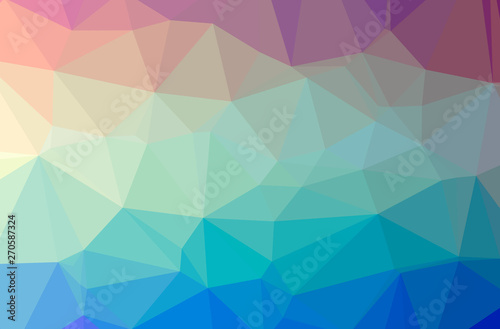 Illustration of abstract Blue, Red, Purple And Green horizontal low poly background. Beautiful polygon design pattern.