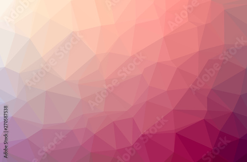 Fototapeta Naklejka Na Ścianę i Meble -  Illustration of abstract Pink horizontal low poly background. Beautiful polygon design pattern.