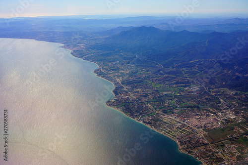 Aerial view of Marbella, a resort town on the South coast of Spain on the Alboran Sea near Gibraltar photo