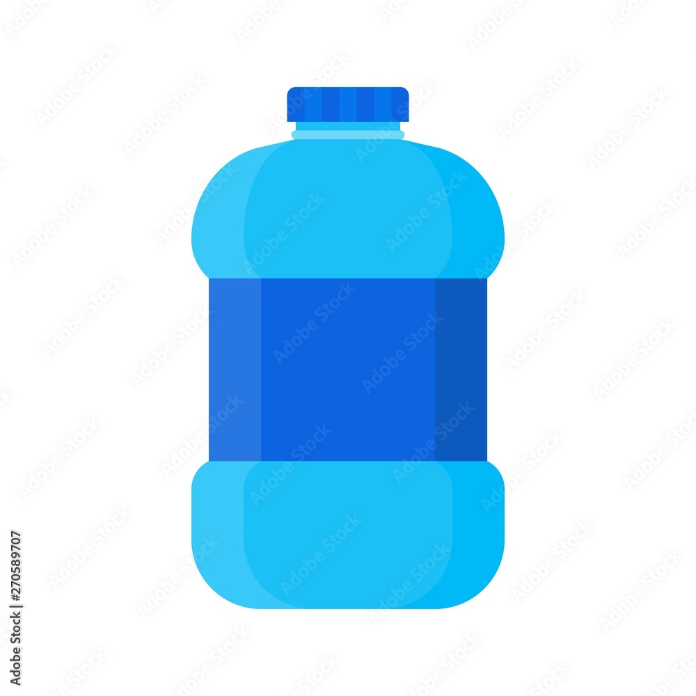 Fototapeta premium Plastic bottle vector illustration, flat style icon
