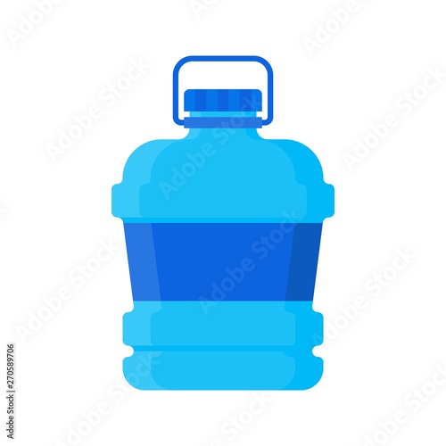 Plastic bottle vector illustration, flat style icon