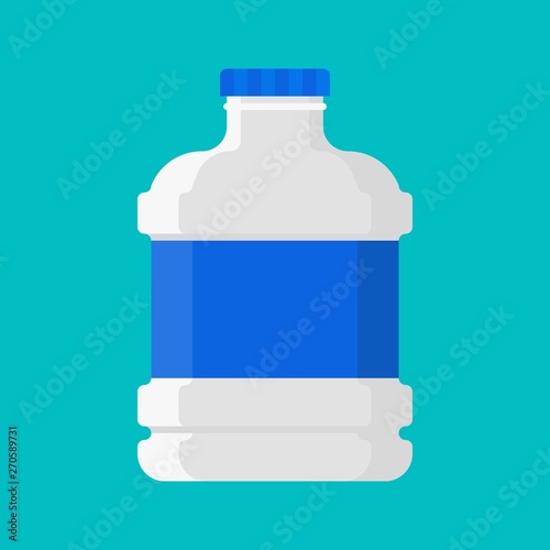 Plastic bottle vector illustration, flat style icon