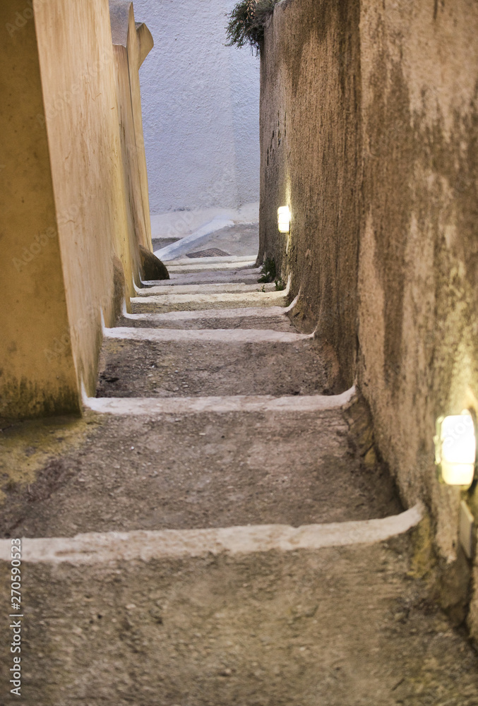 Obraz premium White stairs in the center of Santonini