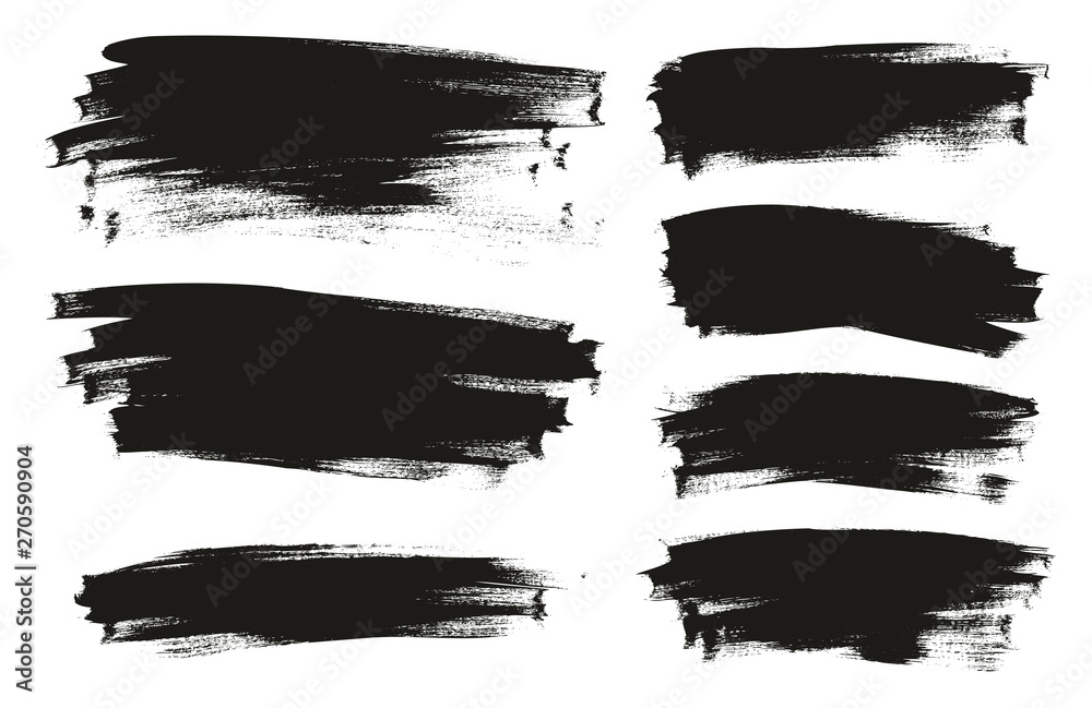 Fototapeta premium Calligraphy Paint Thin Brush Background Long High Detail Abstract Vector Background Mix Set 156
