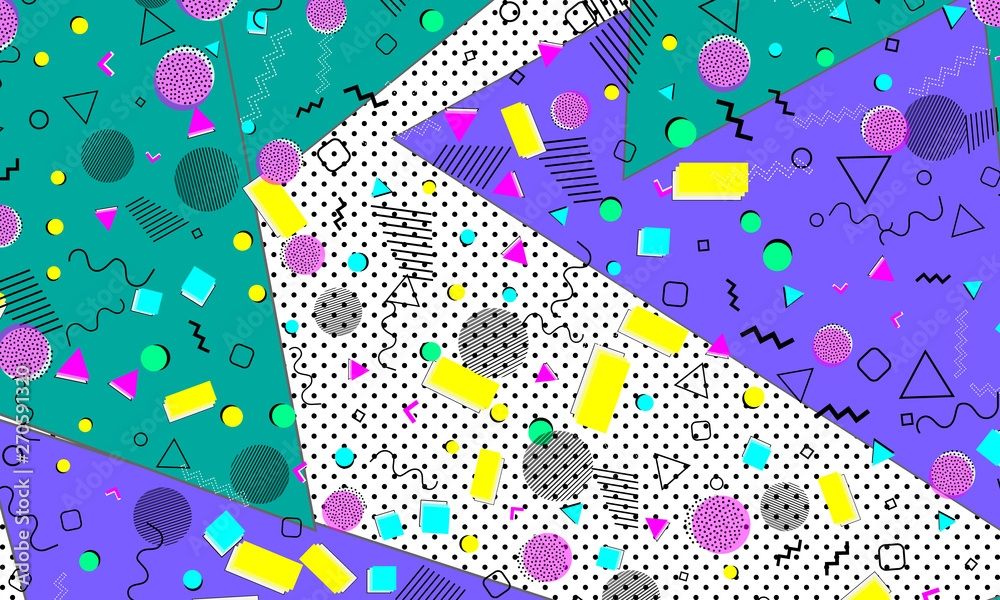 Pop art color background. Memphis pattern Pop art color background. Memphis pattern
