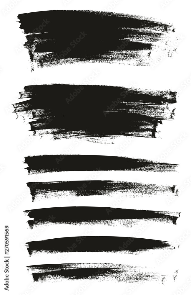 Calligraphy Paint Thin Brush Background Long High Detail Abstract Vector Background Mix Set 111