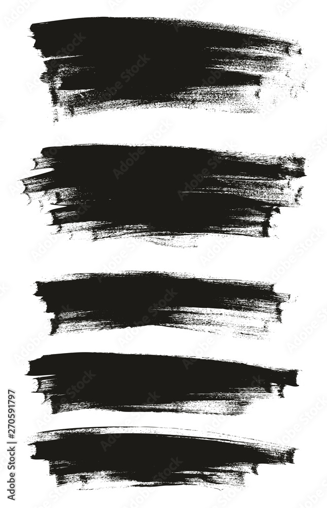 Calligraphy Paint Thin Brush Background Long High Detail Abstract Vector Background Mix Set 95