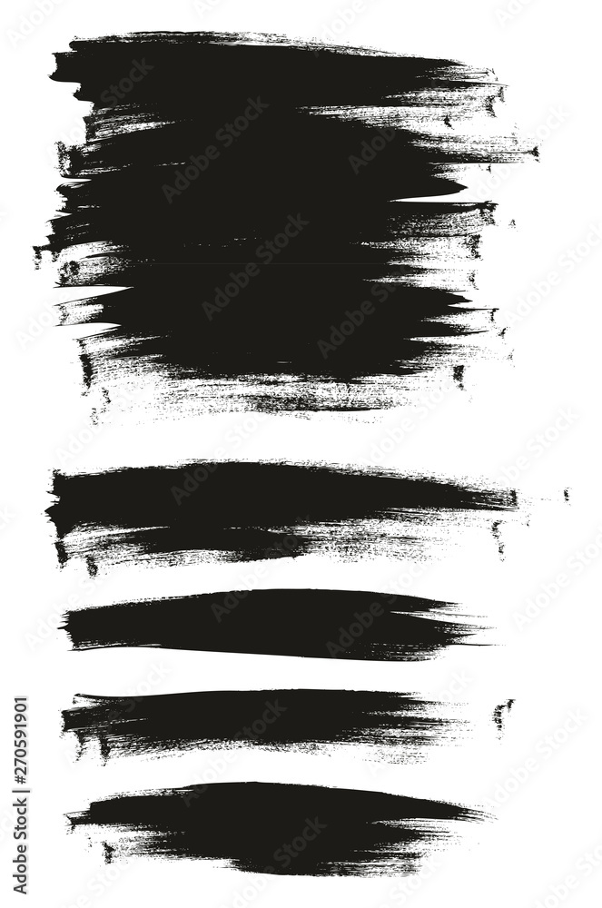 Calligraphy Paint Thin Brush Background Long High Detail Abstract Vector Background Mix Set 86