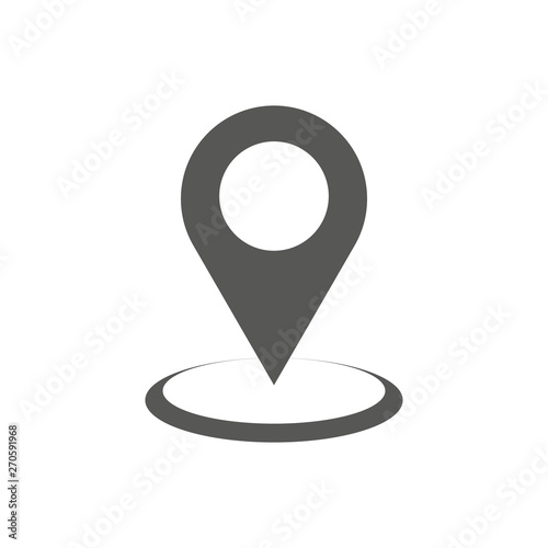 Maps pin. Location pin. Location map icon. Pin icon vector isolated on white background
