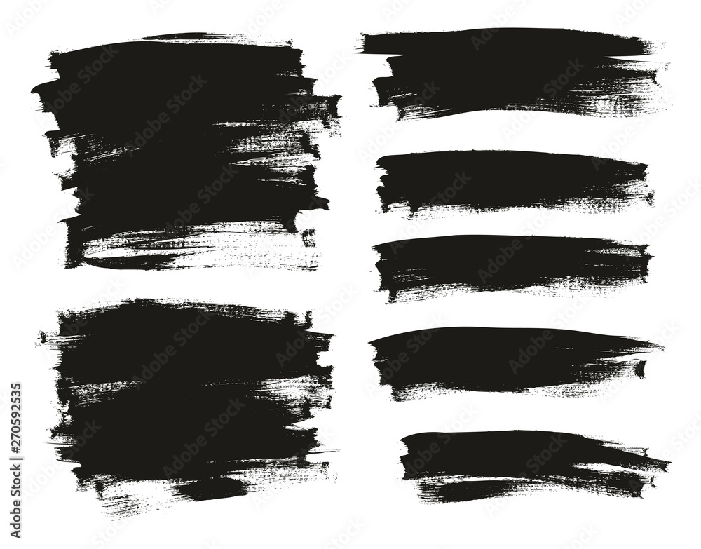 Fototapeta premium Calligraphy Paint Thin Brush Background Long High Detail Abstract Vector Background Mix Set 44