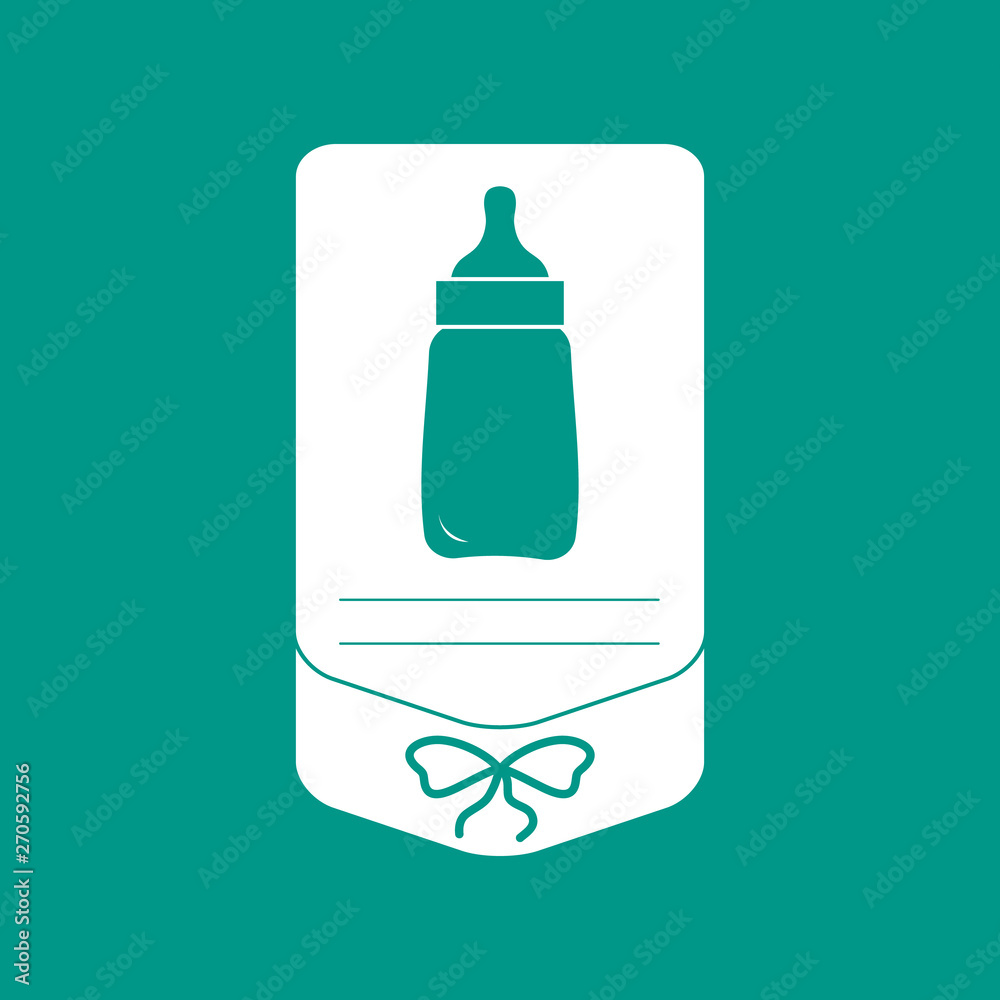 Vector illustration with feeding bottle. Vector illustration with feeding bottle.