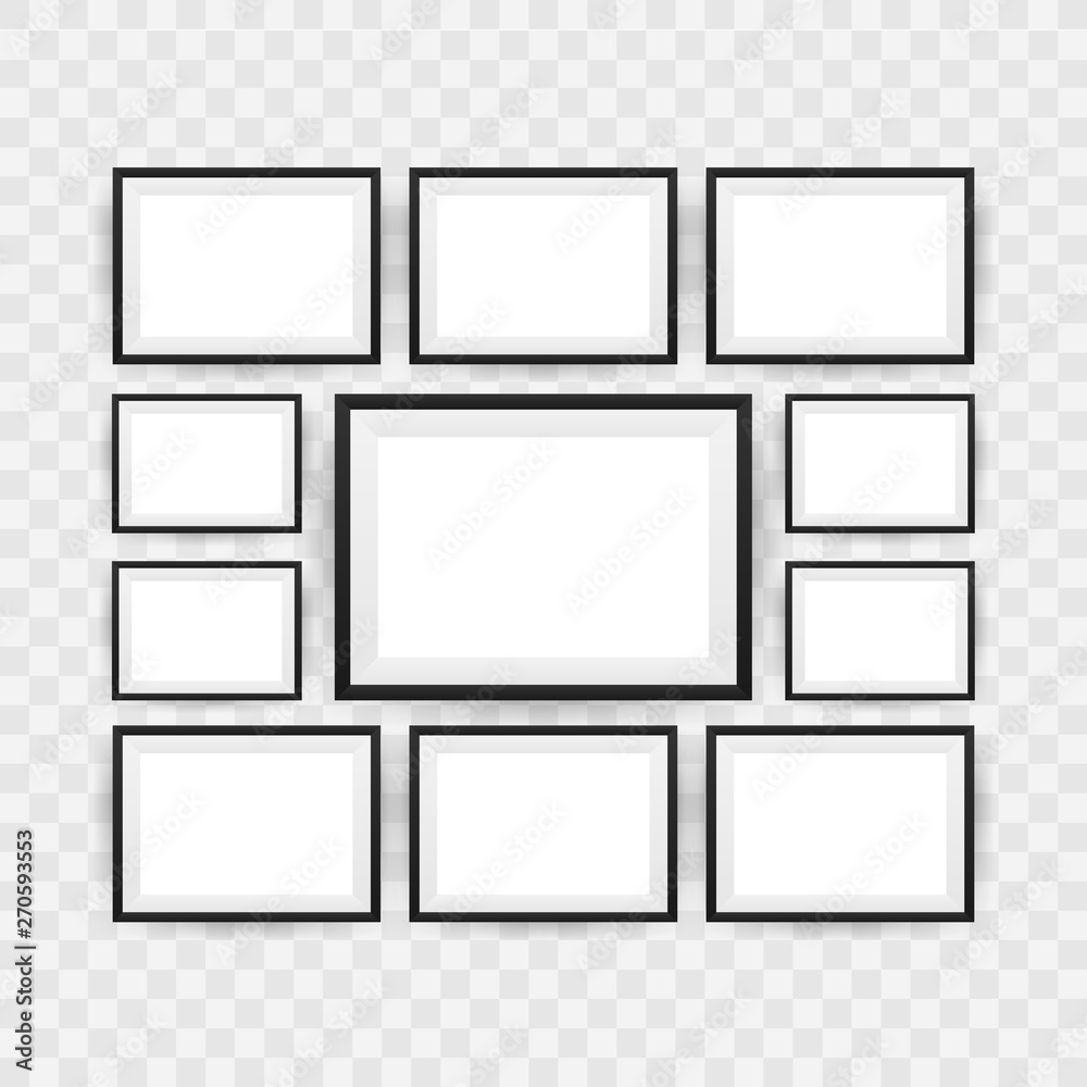 Black Picture Frame Isolated Background. Vector stock illustration. Black Picture Frame Isolated Background. Vector stock illustration.