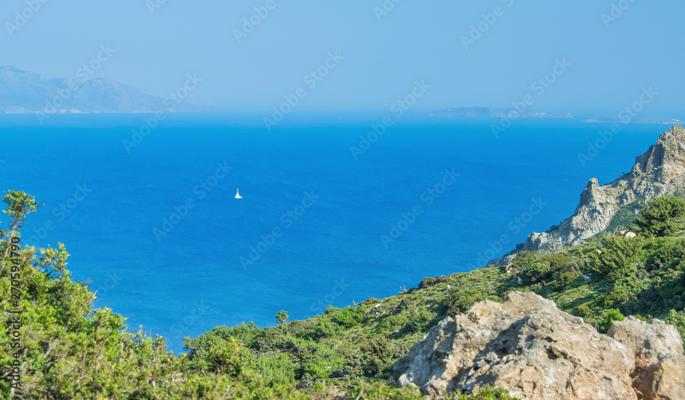Coast and vegetation of Kos, Greece Coast and vegetation of Kos, Greece