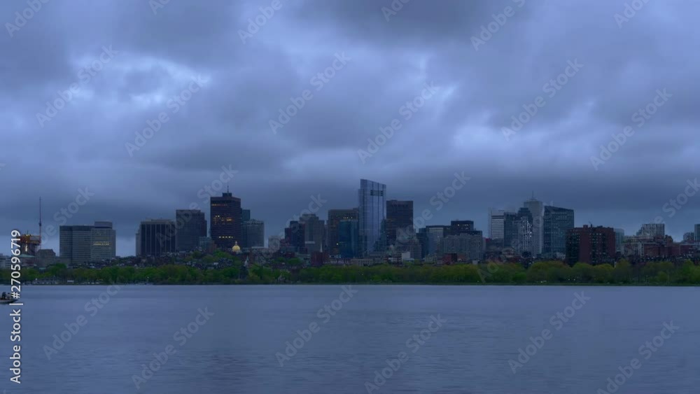 4K Time Lapse Of Boston Skyline, Massachusetts 4K Time Lapse Of Boston Skyline, Massachusetts