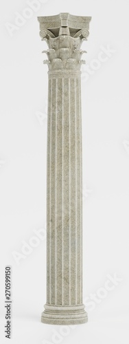 Realistic 3d Render of Corinthian Column
