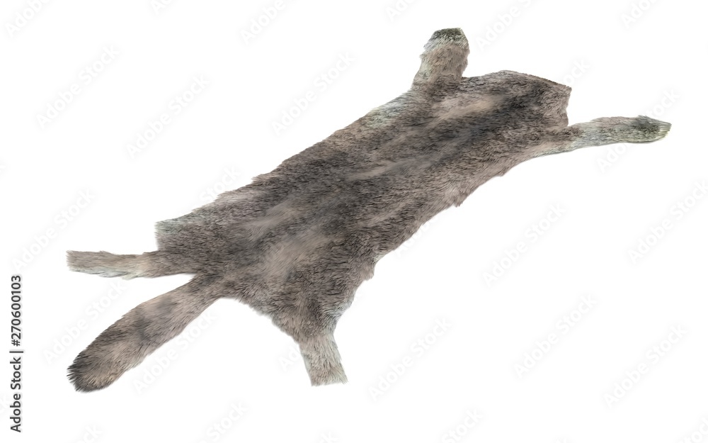 Fototapeta premium Realistic 3D Render of Wolf Skin