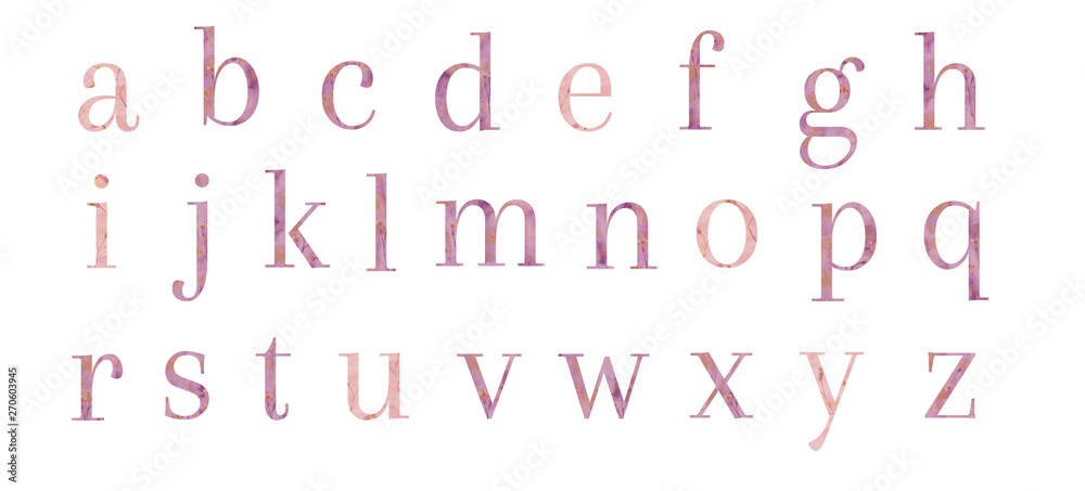Watercolor alphabet set Watercolor alphabet set