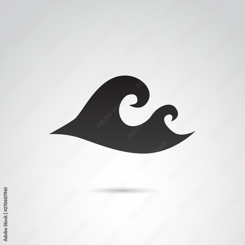 Obraz premium Water, wave, aqua vector icon. 