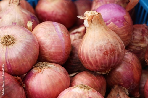 Shallot - asia red onion at street food