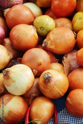 Fresh onion for cooking at street food