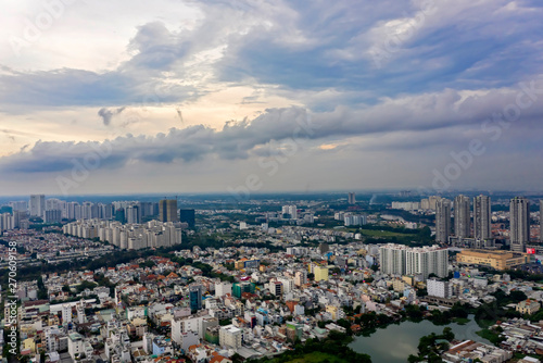 High Density Suburban area Late AfternoonAerial of SE Asian CityHigh Density Suburban area Late AfternoonAerial of SE Asian City photo