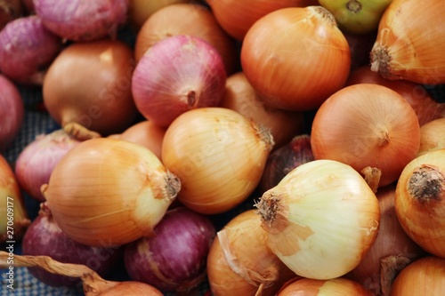 Fresh onion for cooking at street food